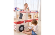 VIGA Large Wooden Ambulance Set Ambulance for Small Rescuers Accessories 25 pcs.					