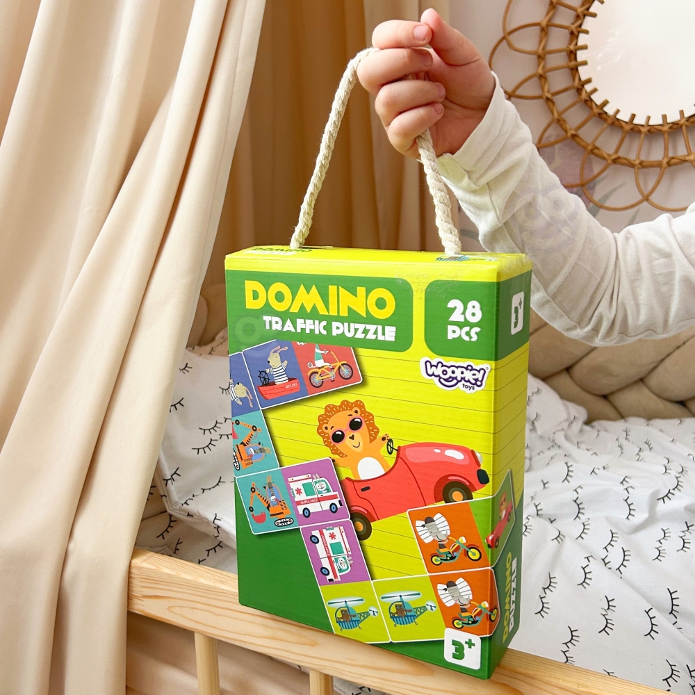 Kūrybingas ir ugdomasis kortų žaidimas WOOPIE Gyvūnai transporto priemonėse Montessori-Žaislai, Stalo žaidimai, Įvairūs stalo ža