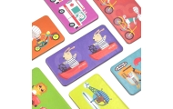 Kūrybingas ir ugdomasis kortų žaidimas WOOPIE Gyvūnai transporto priemonėse Montessori-Žaislai, Stalo žaidimai, Įvairūs stalo ža