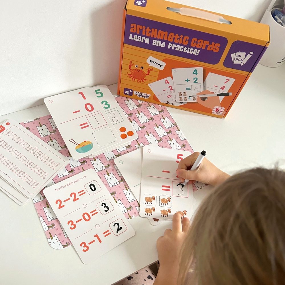 Mokomosios kortelės WOOPIE mokytis skaičiuoti-Žaislai, Lavinamieji žaislai, Mokomieji žaislai-e-vaikas