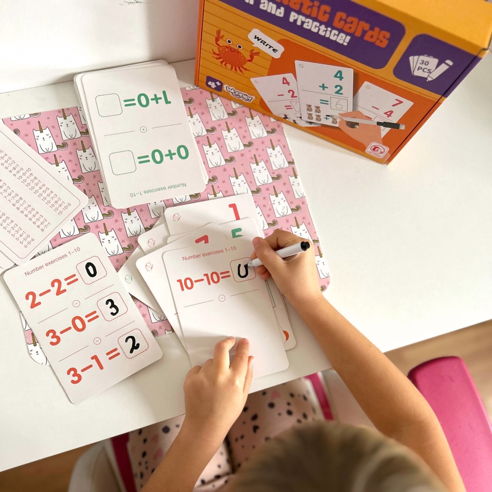 Mokomosios kortelės WOOPIE mokytis skaičiuoti-Žaislai, Lavinamieji žaislai, Mokomieji žaislai-e-vaikas