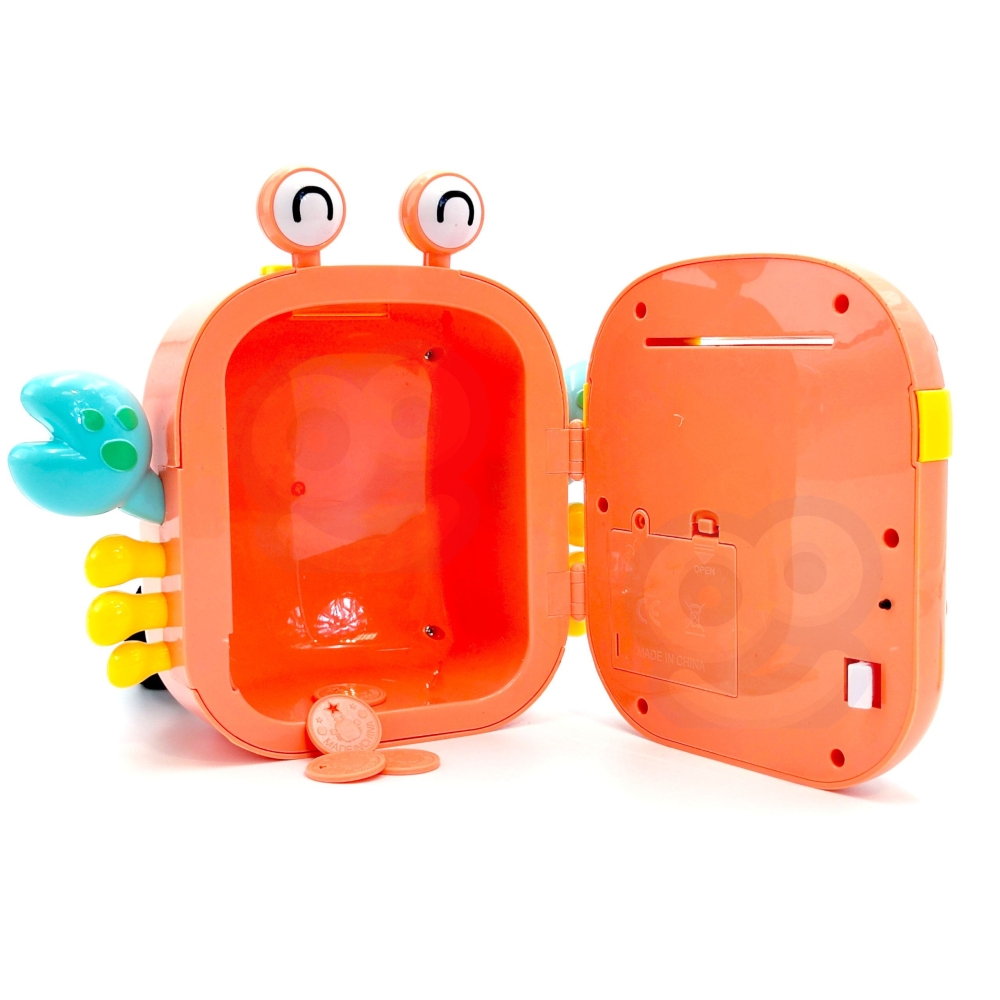 WOOPIE elektroninė taupyklė Crab Slogan kuprinė Orange-Dovanoms, Taupyklės-e-vaikas