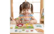 TOOKY TOY Drewniana Edukacyjna Zabawka do Nauki Liczenia na Palcach Dodawanie i Odejmowanie