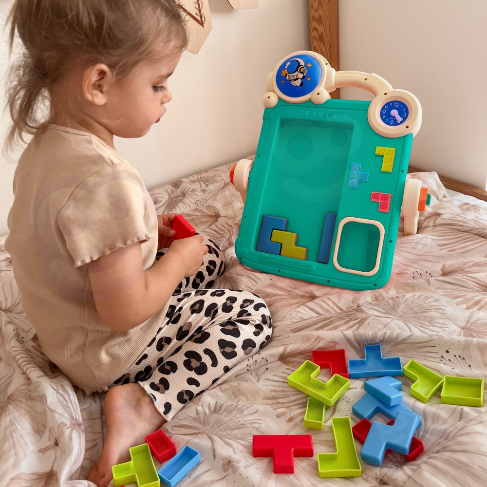 Dvipusė piešimo lenta - Tetris žaidimas WOOPIE 2in1-Žaislai, Lavinamieji žaislai, Dėlionės, Molbertai, piešimo lentos, Dėlionės 