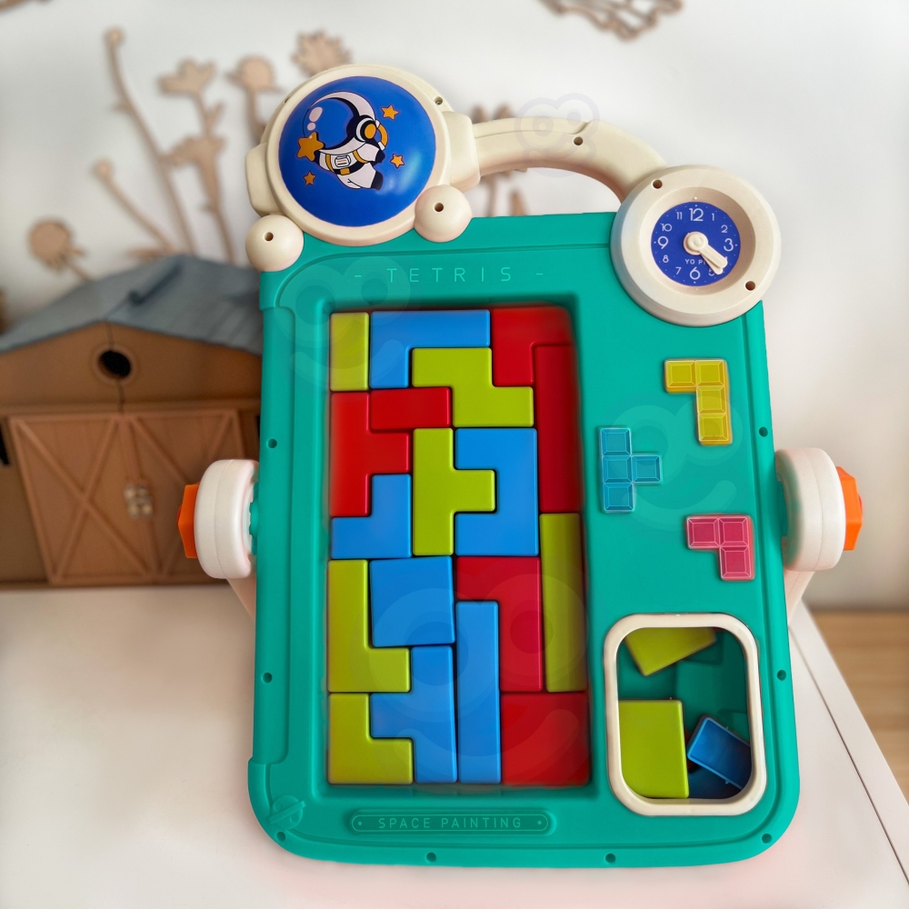 Dvipusė piešimo lenta - Tetris žaidimas WOOPIE 2in1-Žaislai, Lavinamieji žaislai, Dėlionės, Molbertai, piešimo lentos, Dėlionės 