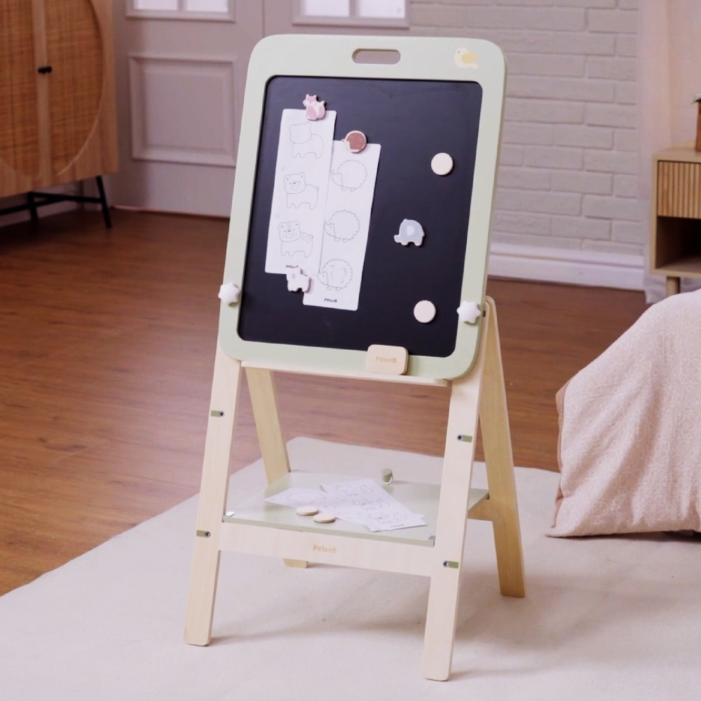 VIGA PolarB Growing Wooden Magnetic Dry-Erase Chalkboard