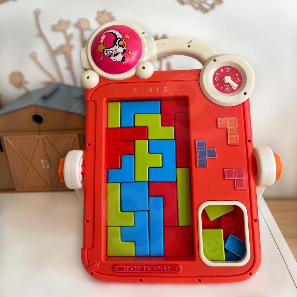 Dvipusė piešimo lenta Tetris žaidimas WOOPIE 2in1 Oranžinė