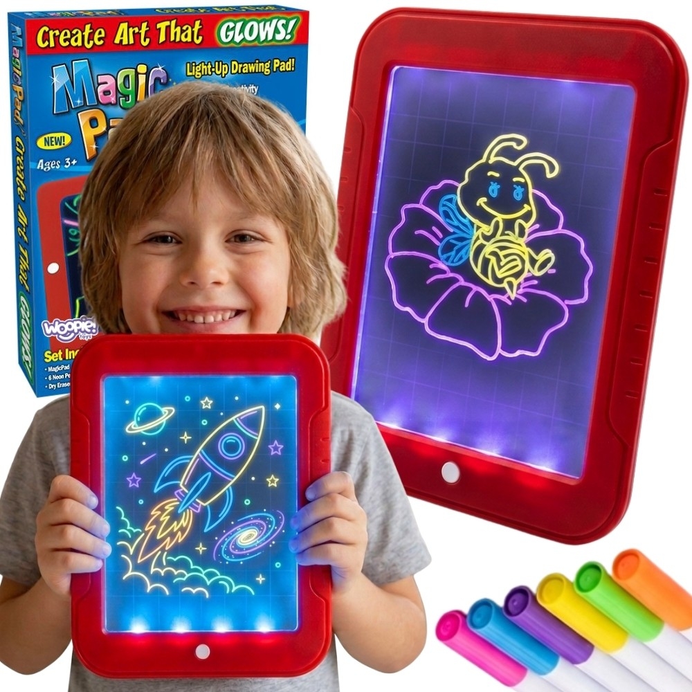 Piešimo planšetė WOOPIE Magic neoninių spalvų-Žaislai, Lavinamieji žaislai, Molbertai, piešimo lentos-e-vaikas