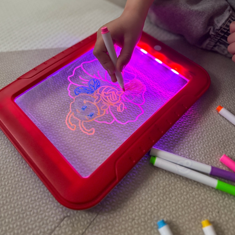 Piešimo planšetė WOOPIE Magic neoninių spalvų-Žaislai, Lavinamieji žaislai, Molbertai, piešimo lentos-e-vaikas