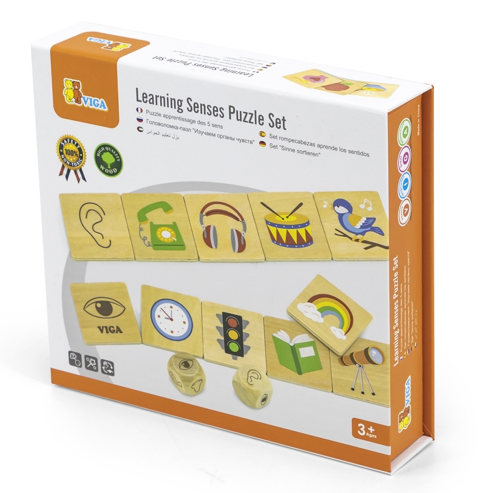 Dėlionė - sensorinis mokymosi rinkinys Viga 44507