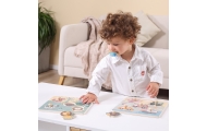 VIGA PolarB Wooden Puzzle Animals with Pins