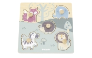 VIGA PolarB Wooden Puzzle Animals with Pins