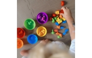 Edukacinis žaidimas Spalvų rūšiuoklė WOOPIE Montessori Jūros žemė 64 el.