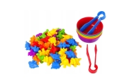 WOOPIE Gra Edukacyjna Montessori Sorter Kolorów Dinozaury 56 el.