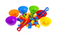 WOOPIE Gra Edukacyjna Montessori Sorter Kolorów Dinozaury 56 el.