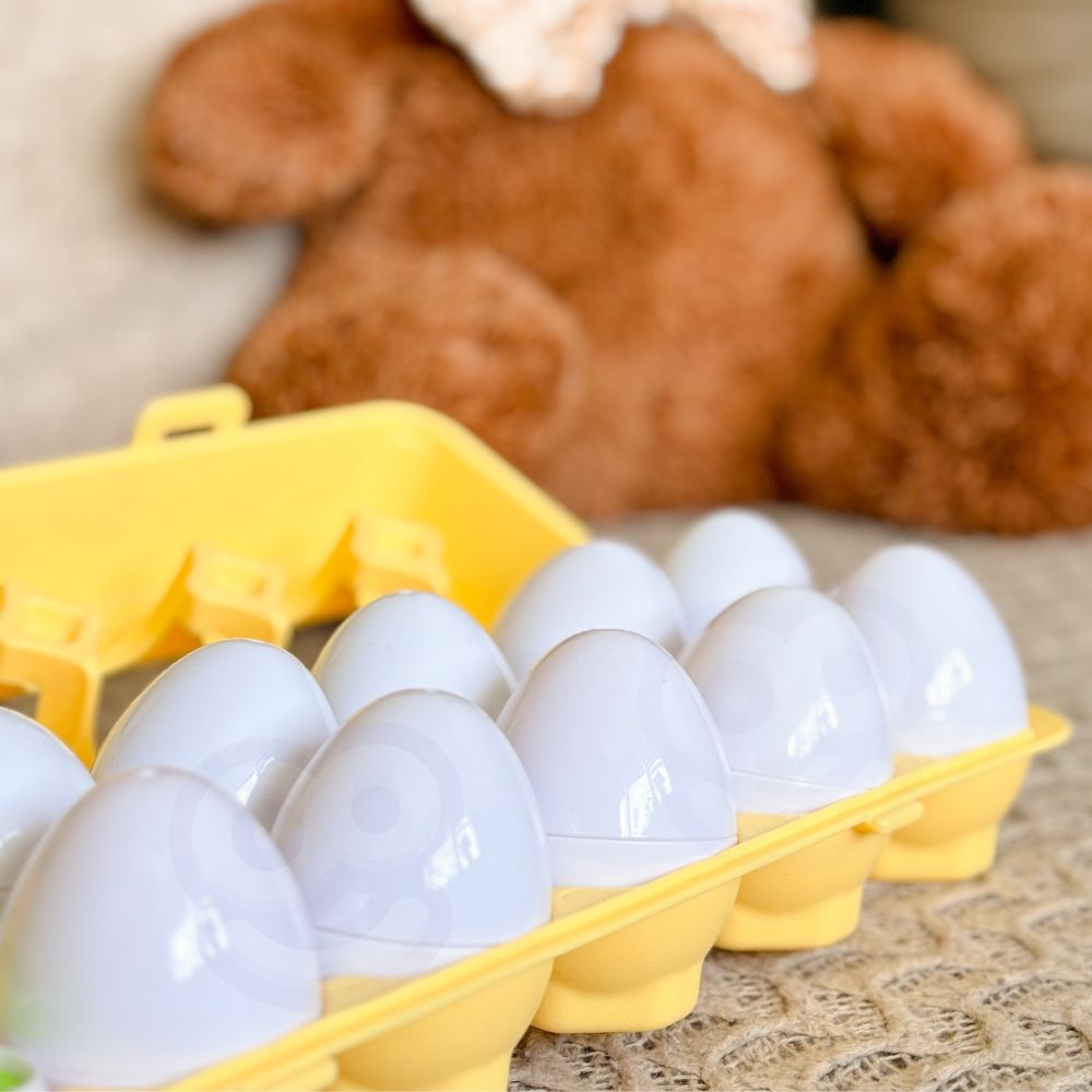 Kiaušinių dėlionė WOOPIE Montessori – suderink formas ir spalvas-Žaislai, Dėlionės, Šventės, Velykos, Dėlionės patiems mažiausie