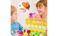 Kiaušinių dėlionė WOOPIE Montessori – suderink formas ir spalvas-Žaislai, Dėlionės, Šventės, Velykos, Dėlionės patiems mažiausie