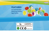 WOOPIE Montessori Egg Puzzle - Match Shapes and Colors