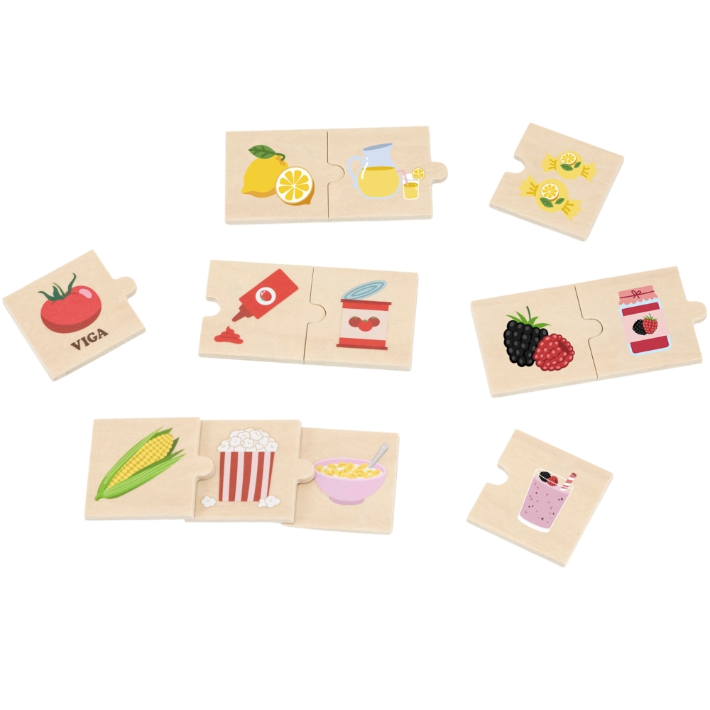 Dėlionių rinkinys VIGA Atraskite gamtos ir maisto sąsajas