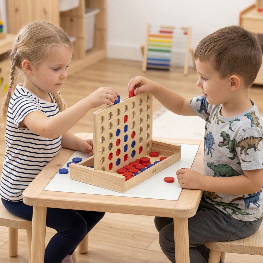 Dėlionių žaidimas VIGA 4 iš eilės-Žaislai, Stalo žaidimai, Įvairūs stalo žaidimai-e-vaikas