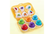 WOOPIE Układanka Sorter Montessori Dopasuj Kształty Zabawne Kurczaczki Jajka 6szt