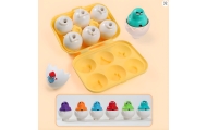 WOOPIE Układanka Sorter Montessori Dopasuj Kształty Zabawne Kurczaczki Jajka 6szt