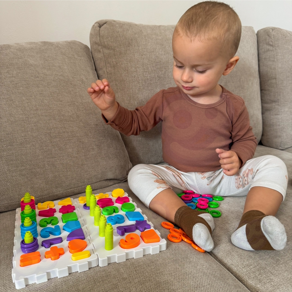 Mokomoji dėlionė "Brain Training" raidės ir skaičiai WOOPIE Montessori 139 el.