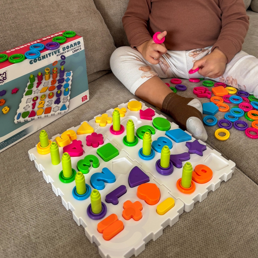 Mokomoji dėlionė "Brain Training" raidės ir skaičiai WOOPIE Montessori 139 el.