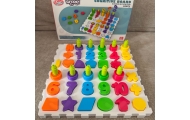 Mokomoji dėlionė "Brain Training" raidės ir skaičiai WOOPIE Montessori 139 el.