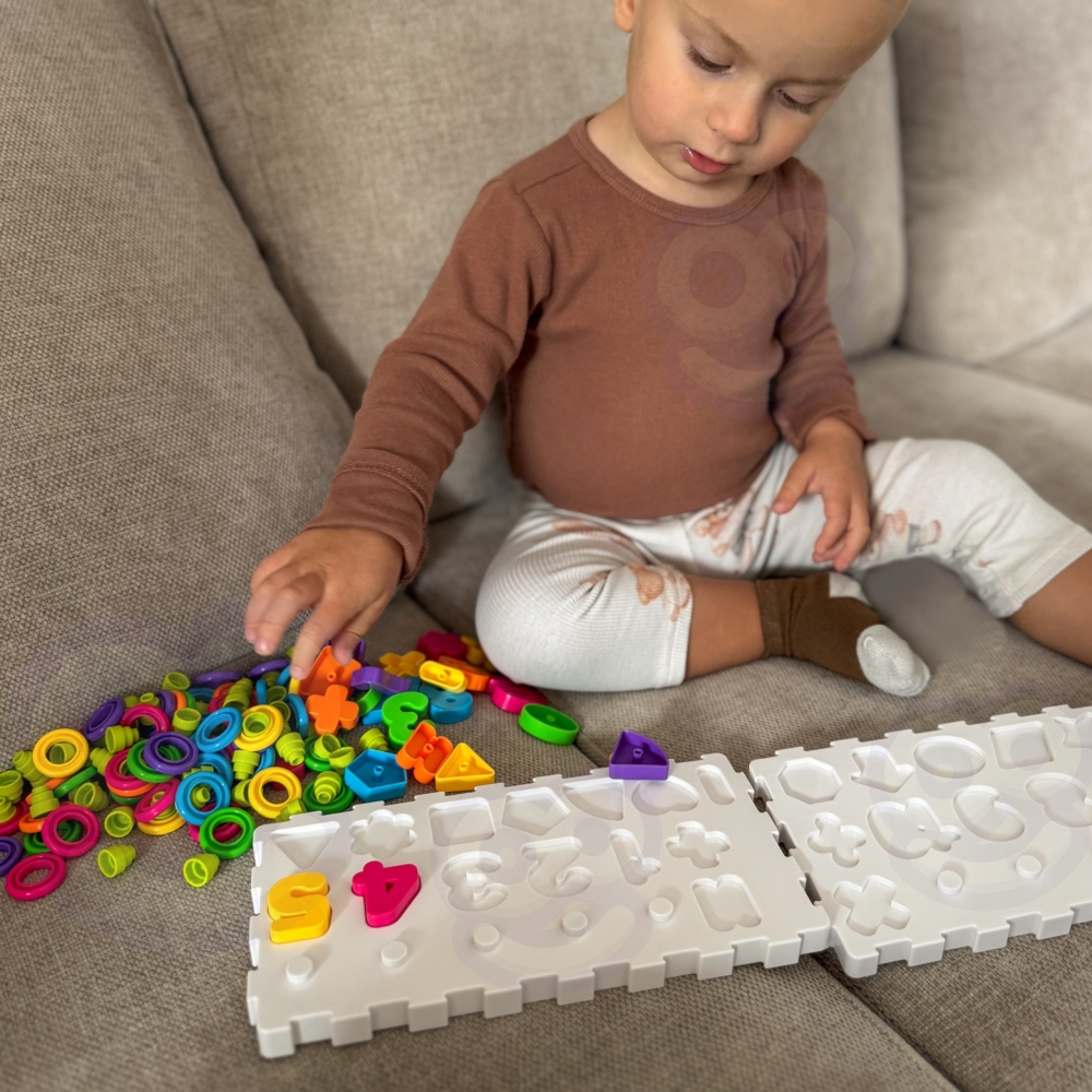 Mokomoji dėlionė "Brain Training" raidės ir skaičiai WOOPIE Montessori 139 el.