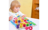 WOOPIE Układanka Montessori Sorter Trening Mózgu Literki Cyferki 139 el