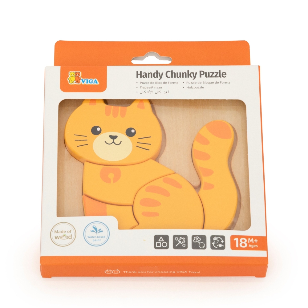 VIGA Wooden Puzzle - Ginger Kitten