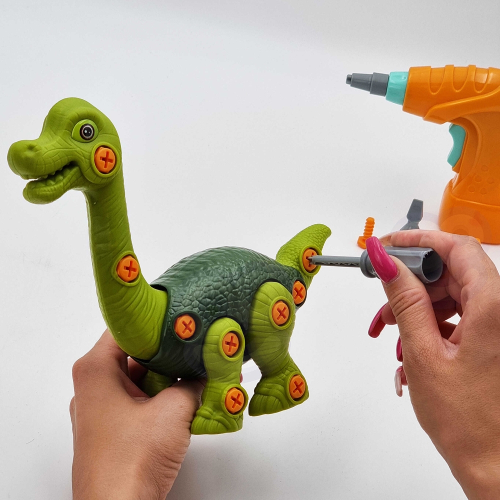 Dinozauro konstruktorius WOOPIE + grąžtas 31 el.-Žaislai, Konstruktoriai, Įvairūs konstruktoriai-e-vaikas
