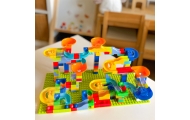 Konstruktorius WOOPIE su kamuoliuko trasa, 340 el.-Žaislai, Konstruktoriai, Lego, statybiniai blokai-e-vaikas