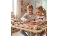 Medinių audimo staklių rinkinys VIGA Montessori-Žaislai, Kūrybiniai žaislai, Kūrybiniai rinkiniai-e-vaikas