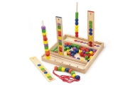 VIGA Wooden Educational Game Logical Beads 104 Pieces Montessori