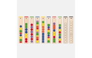 Mediniai loginiai karoliukai VIGA Montessori, 104 el.-Žaislai, Kūdikiams, Mediniai, Žaislai mažyliams (iki 4 m.