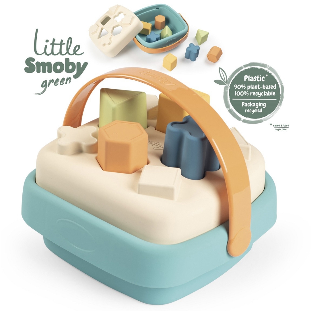 SMOBY mažasis žalias bioplastiko krepšelis rūšiuoklis