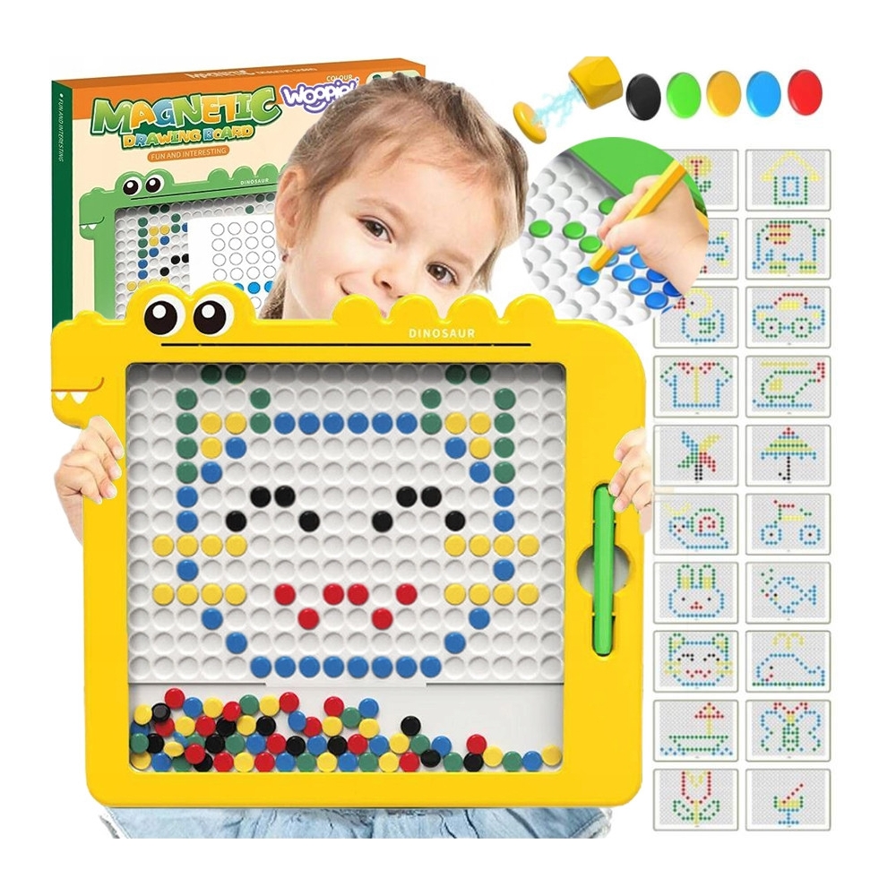 Magnetinė dėlionė MagPad WOOPIE Montessori Dinosauras-Žaislai, Dėlionės, Magnetinės dėlionės-e-vaikas