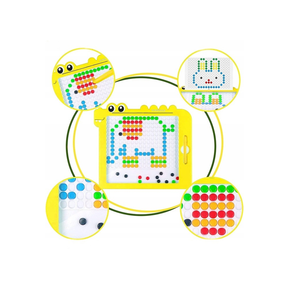 Magnetinė dėlionė MagPad WOOPIE Montessori Dinosauras-Žaislai, Dėlionės, Magnetinės dėlionės-e-vaikas