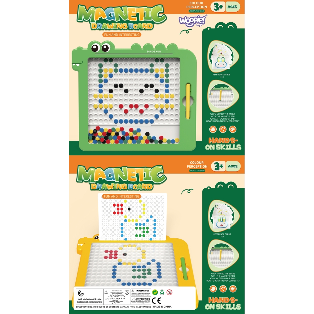 Magnetinė dėlionė MagPad WOOPIE Montessori Dinosauras-Žaislai, Dėlionės, Magnetinės dėlionės-e-vaikas