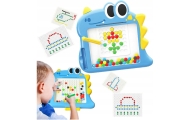 Magnetinė dėlionės lenta WOOPIE Montessori MagPad Dinozauras, mėlyna-Žaislai, Dėlionės, Magnetinės dėlionės-e-vaikas