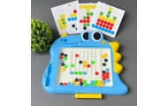 Magnetinė dėlionės lenta WOOPIE Montessori MagPad Dinozauras, mėlyna-Žaislai, Dėlionės, Magnetinės dėlionės-e-vaikas