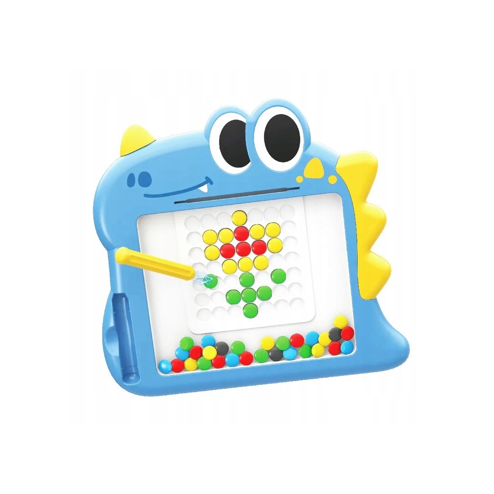 Magnetinė dėlionės lenta WOOPIE Montessori MagPad Dinozauras, mėlyna-Žaislai, Dėlionės, Magnetinės dėlionės-e-vaikas