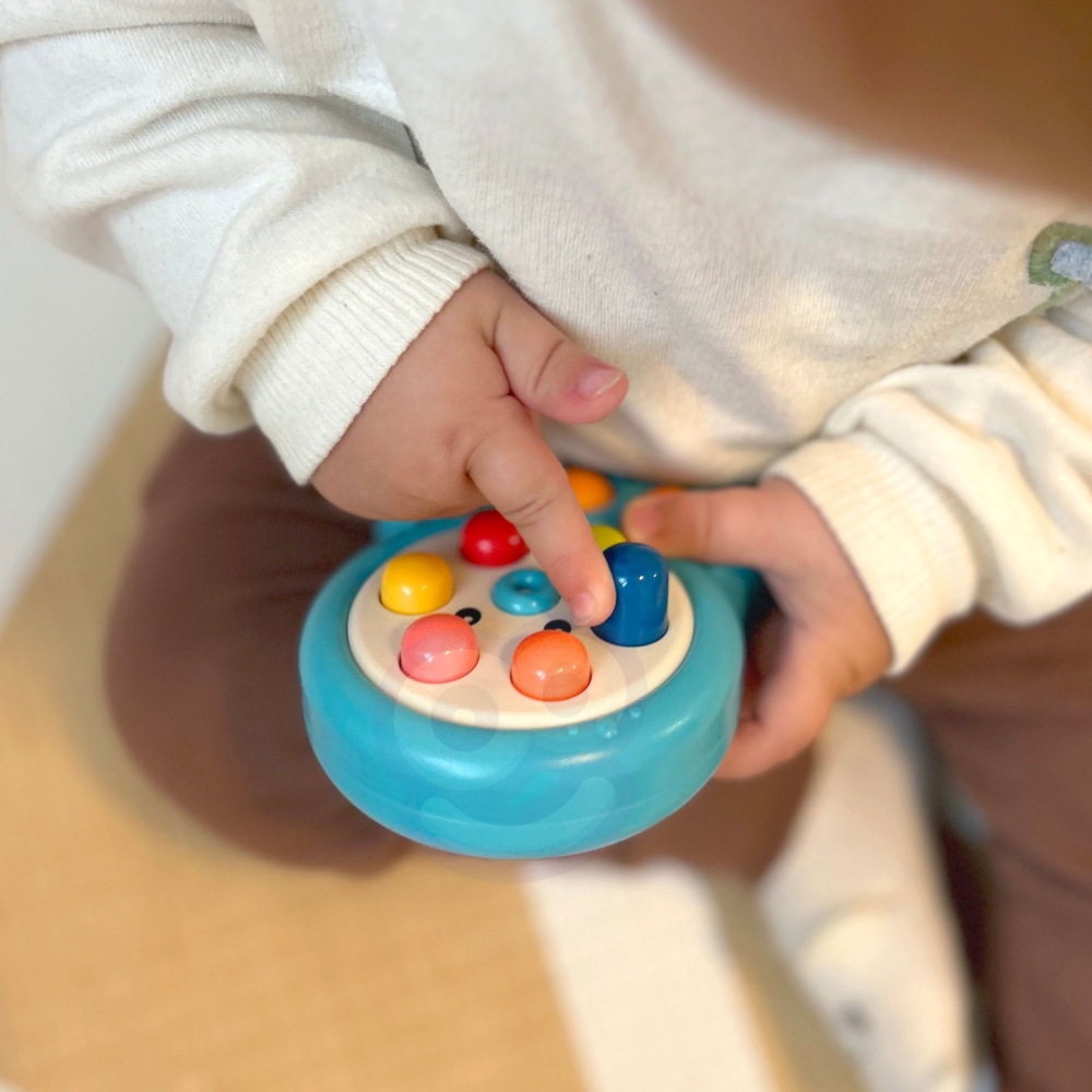 Arkadinis žaidimų pultas WOOPIE Mole String Octopus 2in1, žalias-Žaislai, Kūdikiams, Žaislai mažyliams (iki 4 m.