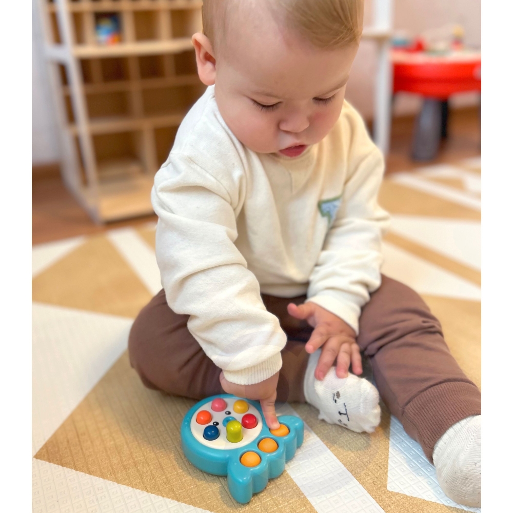 Arkadinis žaidimų pultas WOOPIE Mole String Octopus 2in1, žalias-Žaislai, Kūdikiams, Žaislai mažyliams (iki 4 m.
