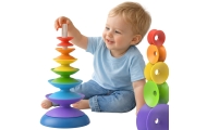 WOOPIE BABY Kolorowa Wieża Układanka Piramidka Edukacyjna 18m+