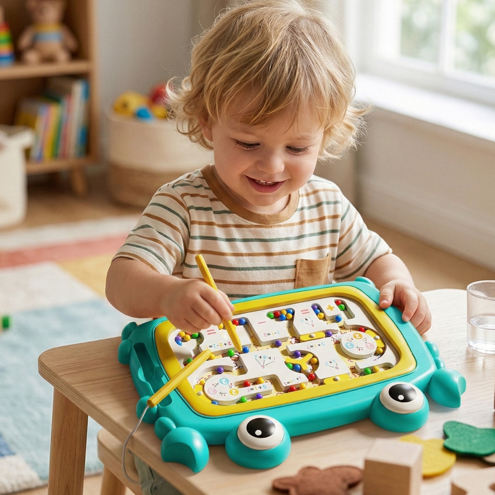 Magnetinė lenta WOOPIE Montessori Krabų labirintas, turkio sp.