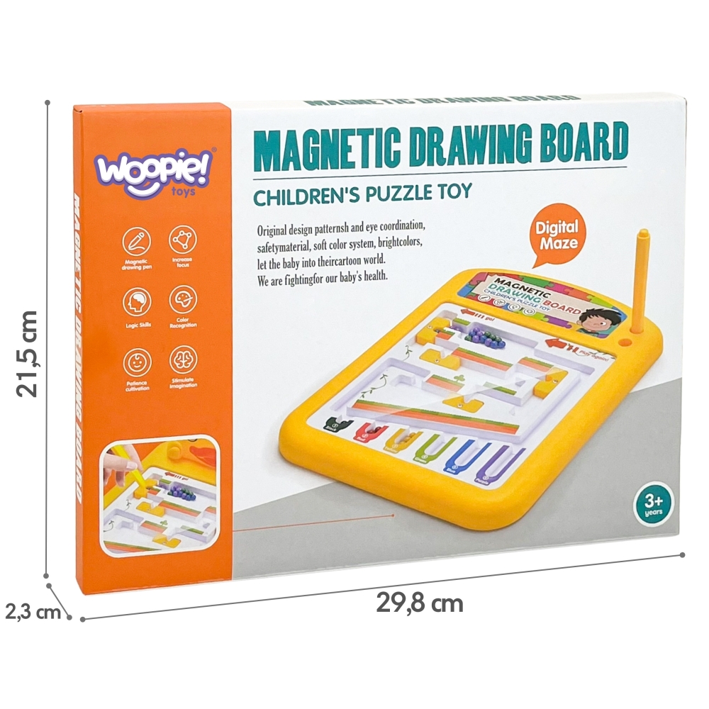 Magnetinė piešimo lenta WOOPIE Montessori-Žaislai, Lavinamieji žaislai, Molbertai, piešimo lentos-e-vaikas