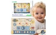 Medinė edukacinė lenta TOOKY TOY Montessori Astronautas erdvėlaivis-Žaislai, Kūdikiams, Žaislai mažyliams (iki 4 m.